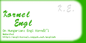 kornel engl business card